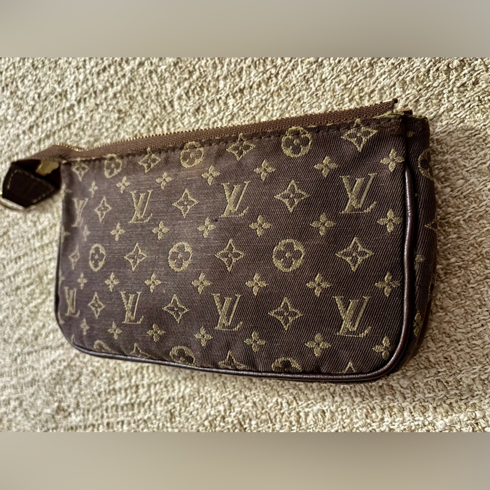 π Louis Vuitton Brown Mini Lin Pouch - Picture 6 of 10